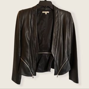 Rebecca Minkoff Black Lambskin Leather Blazer